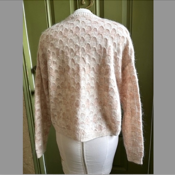 ZARA Alpaca/Wool Blend Scalloped Stitch Pullover Sweater NWOT/sz M - Picture 13 of 15